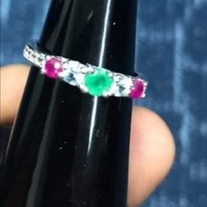 Emerald, Ruby, Topaz Ring